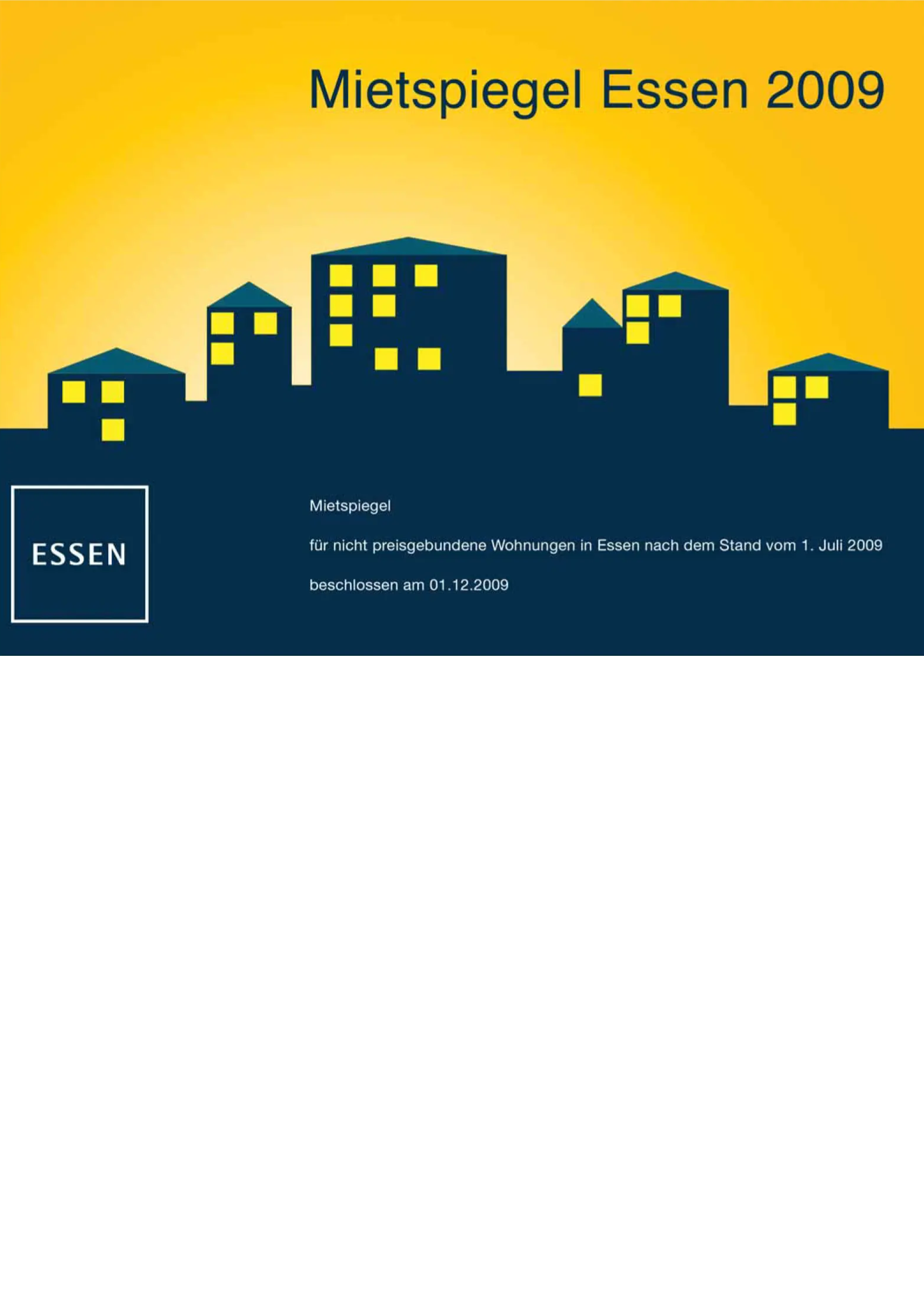 Titelseite Mietspiegel 2009