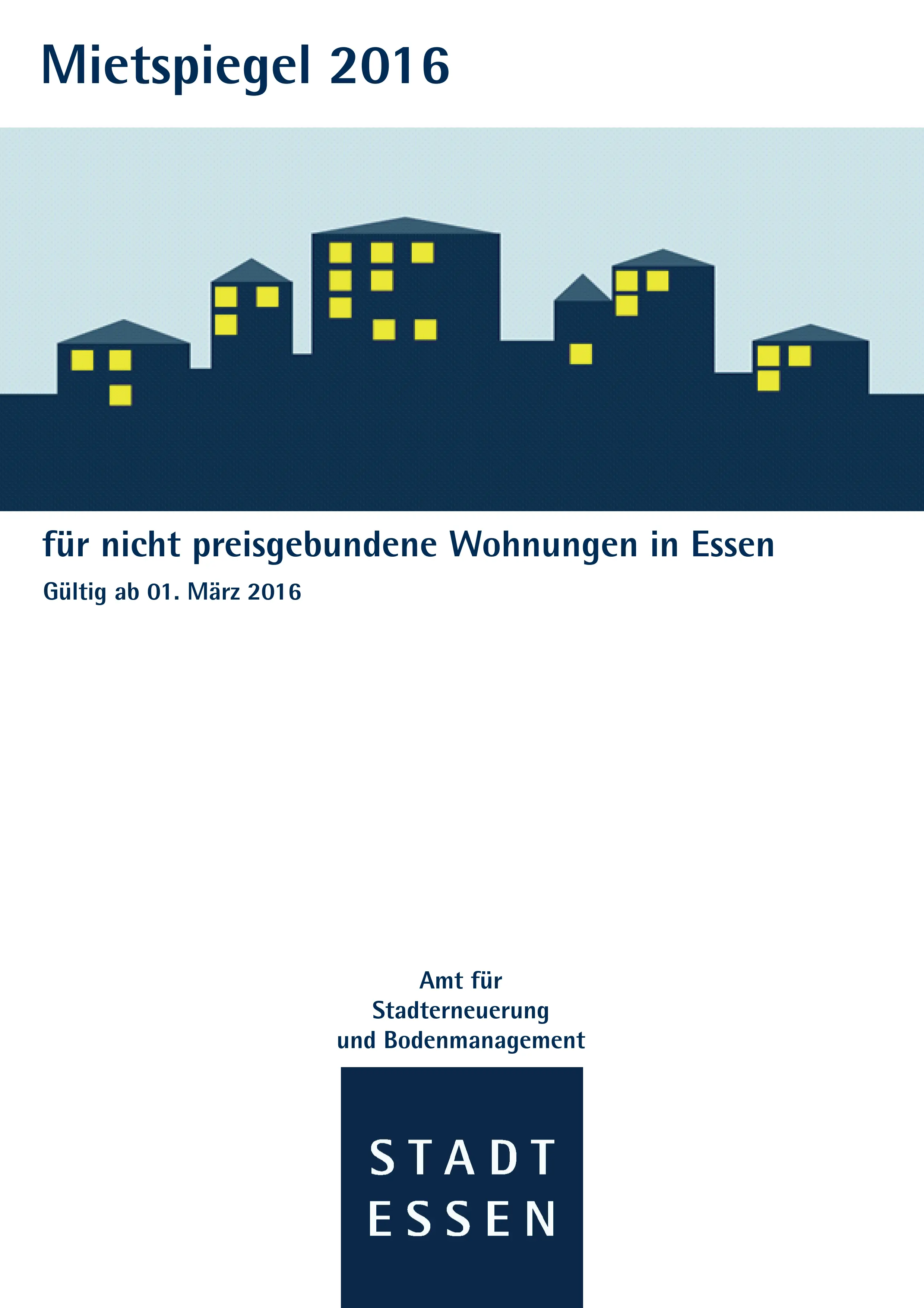 Titelseite Mietspiegel 2016